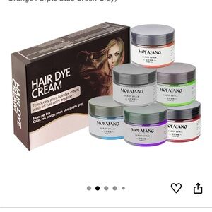 Vibrant Hair Dye Cream - Red, Orange, Green, Blue, Purple, Gray